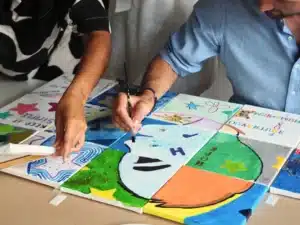 Atelier fresque collaborative team building à La Réunion
