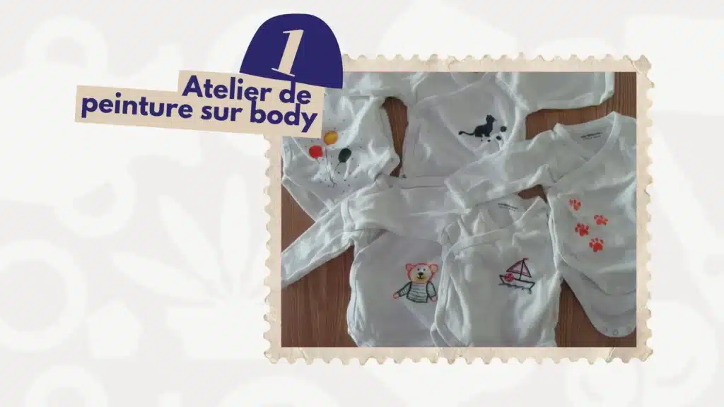 Baby shower à La Réunion : atelier peinture sur body