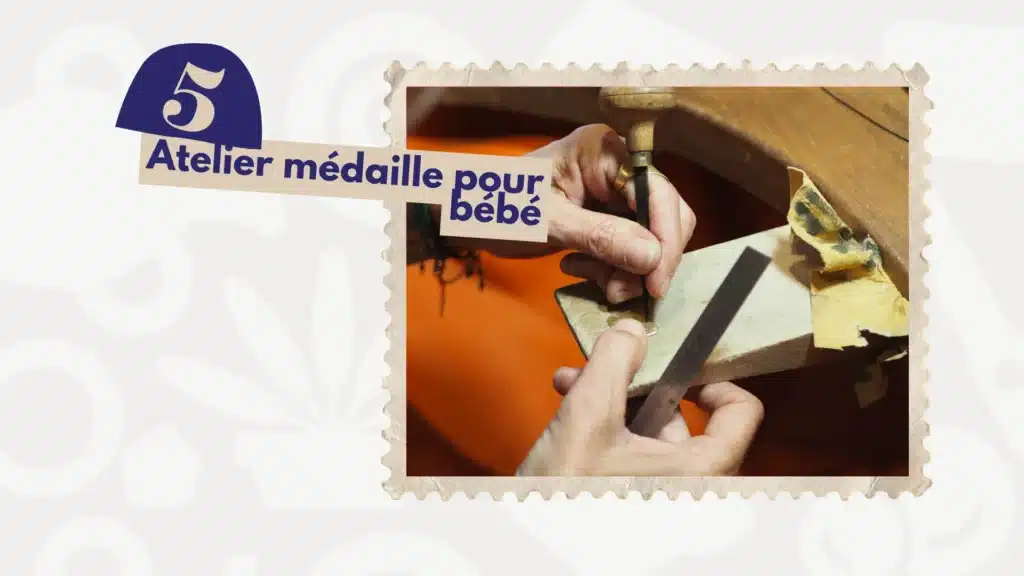 Baby shower à La Réunion : atelier médaille pour bébé